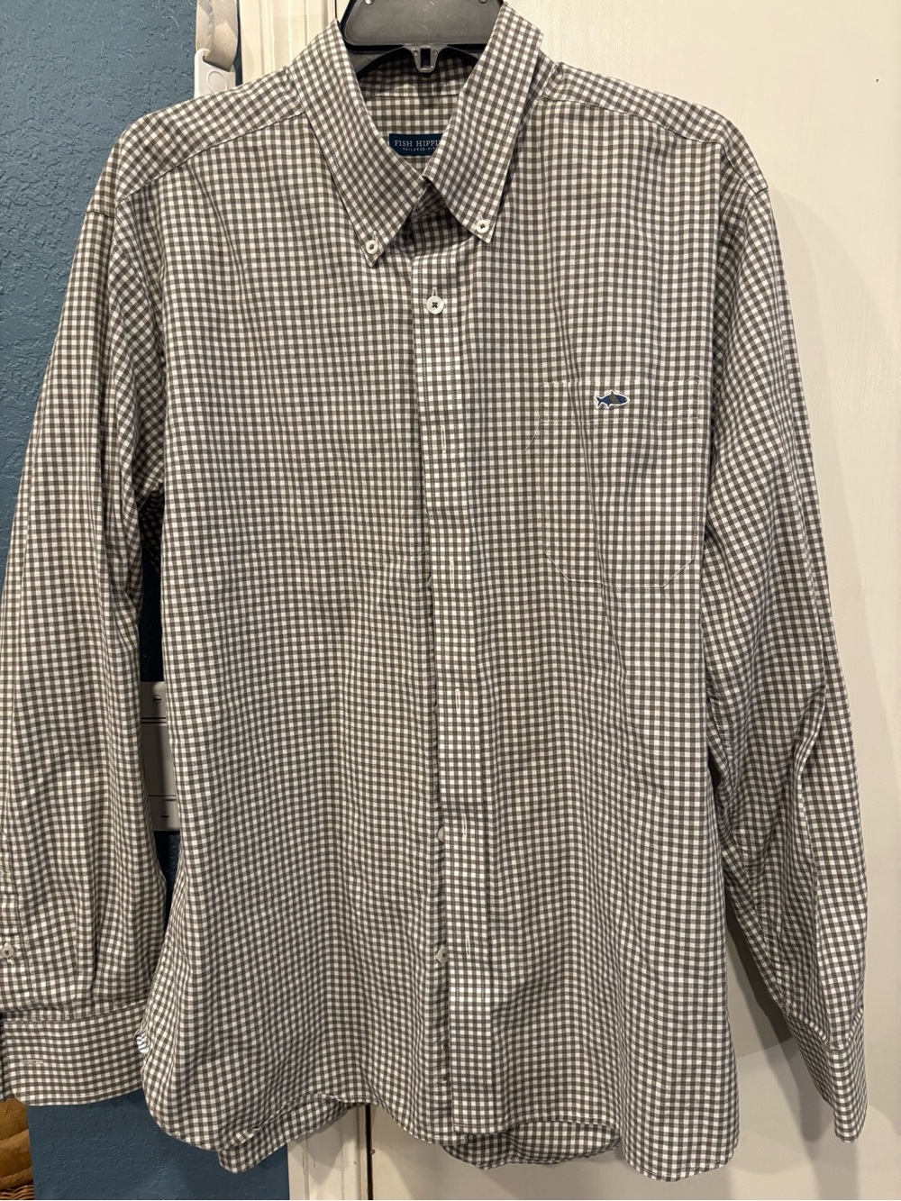 Fish Hippie Gingham Button-Down Shirt